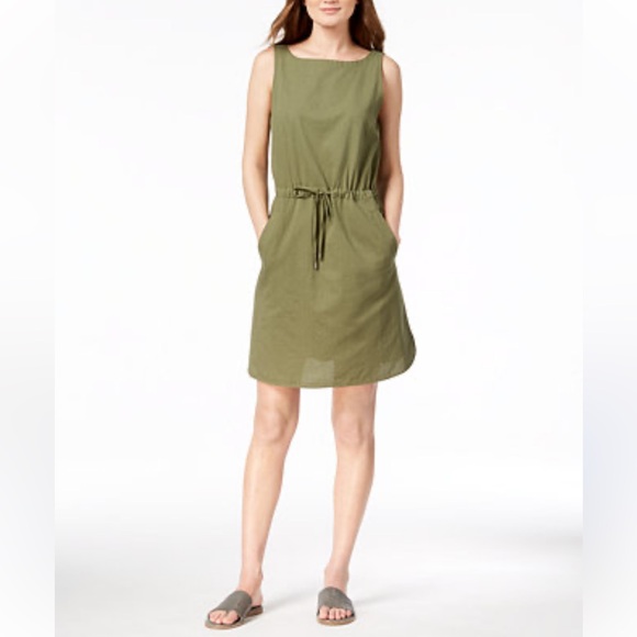 Eileen Fisher Dresses & Skirts - Eileen Fisher Olive Green Midi Dress
